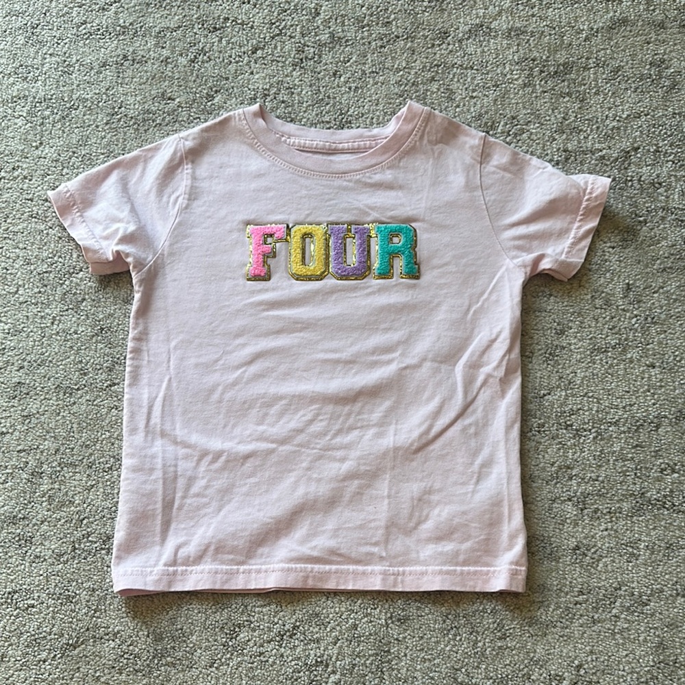 Sweet Wink 4th Birthday Tshirt “Four”